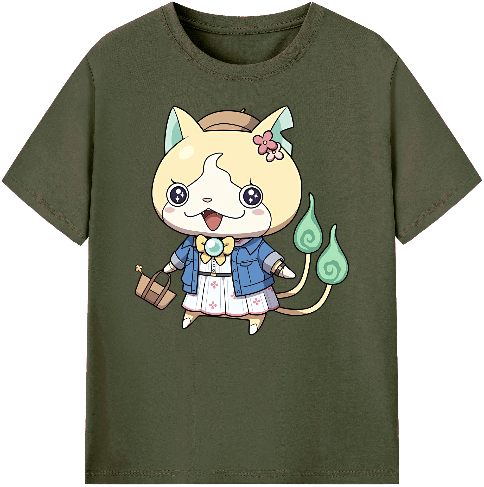 （画像用） 妖怪ウォッチ Yo-kai Watch 綿100％ メンズ半袖Tシャツ｜肌触りやわらか＆通気性